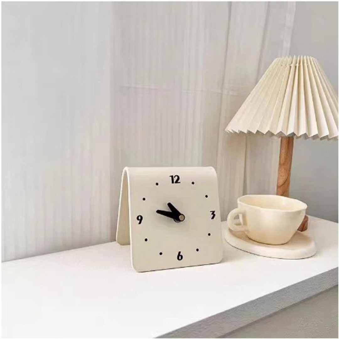 SIXRUN Tischuhr, Desktop-Uhr, Schlicht, Modern, Leises Uhrwerk, Metall-Schreibtischuhr, Ornament für