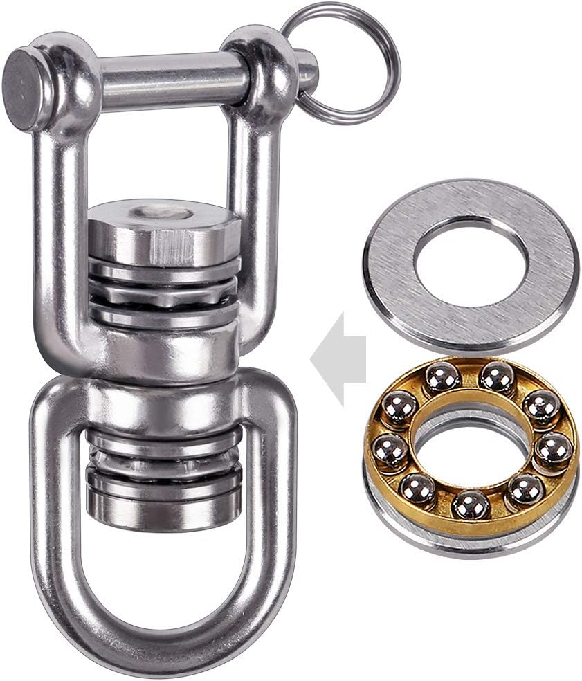 Besthouse Schaukel Haken Hängematte Haken Drehwirbel, 360 Grad SUS304 Edelstahl Deckenhaken, Schauke