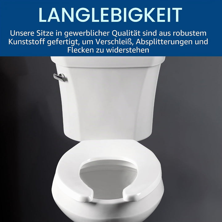 BEMIS 175 000 gewerblicher Toilettensitz mit Deckel, offen, Kunststoff, weiss