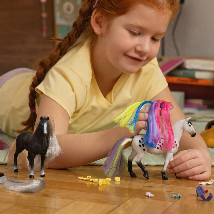 schleich 42654 Haare Beauty Horses Rainbow, ab 4 Jahren, HORSE CLUB Sofia's Beauties - Spiel-Zubehör
