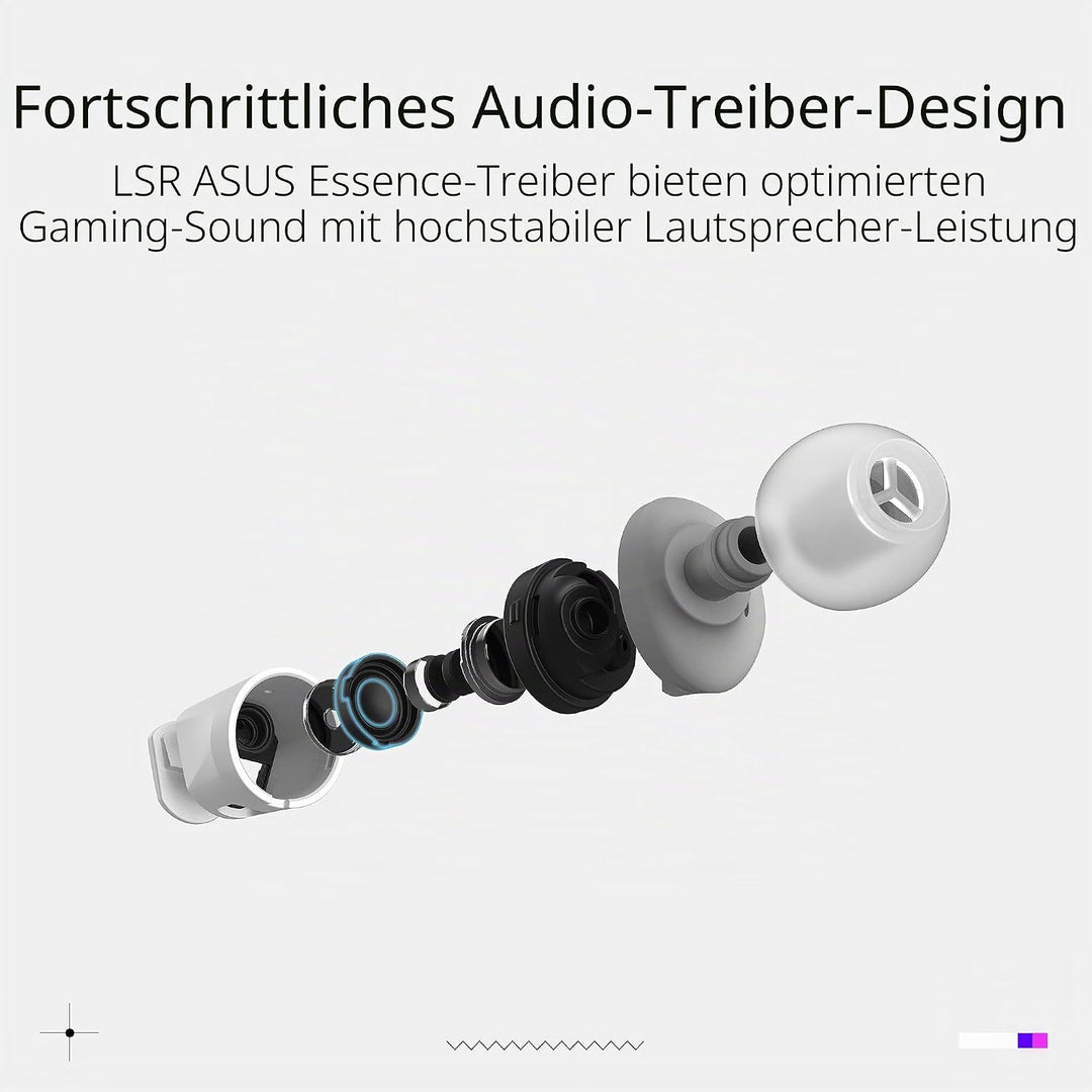 ASUS ROG Cetra II Core Moonlight In-Ear-Gaming-Kopfhörer (Treiber aus Flüssigsilikonkautschuk (LSR),