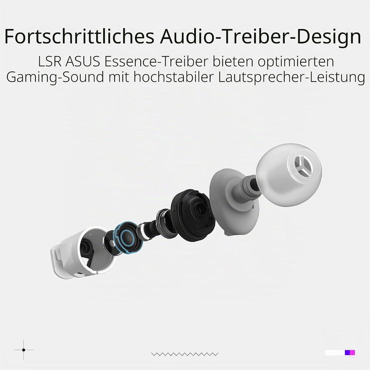 ASUS ROG Cetra II Core Moonlight In-Ear-Gaming-Kopfhörer (Treiber aus Flüssigsilikonkautschuk (LSR),
