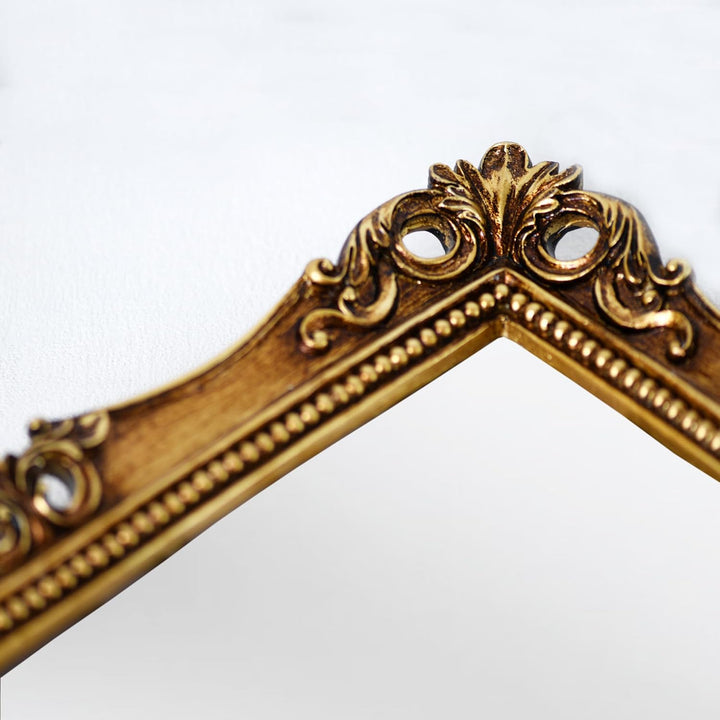 OIGUMR Quadratischer Wandspiegel Vintage Spiegel Gold Spiegel (Vintage Gold, 41,9 x 34,3 cm) 16.5 x