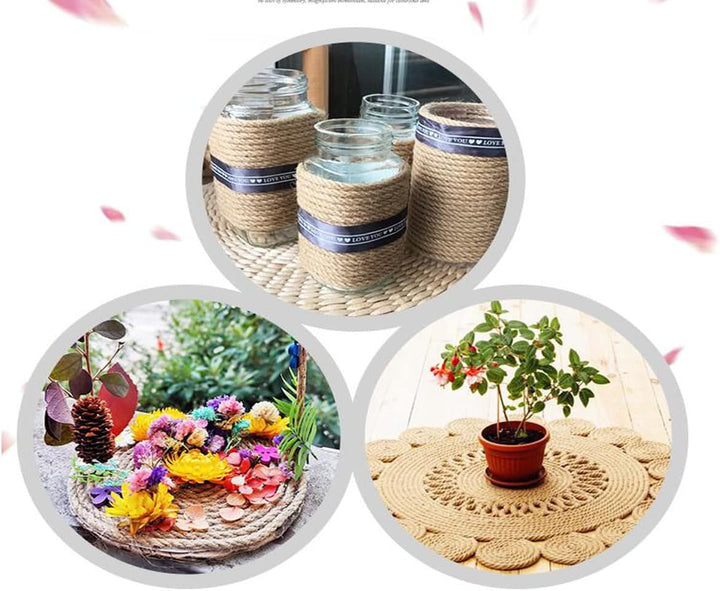 5 mm x 30 Meter Jute Schnur Hanf Seil Sisal Saite für Kunsthandwerk, Garten, Künste, Verpackung, Bin