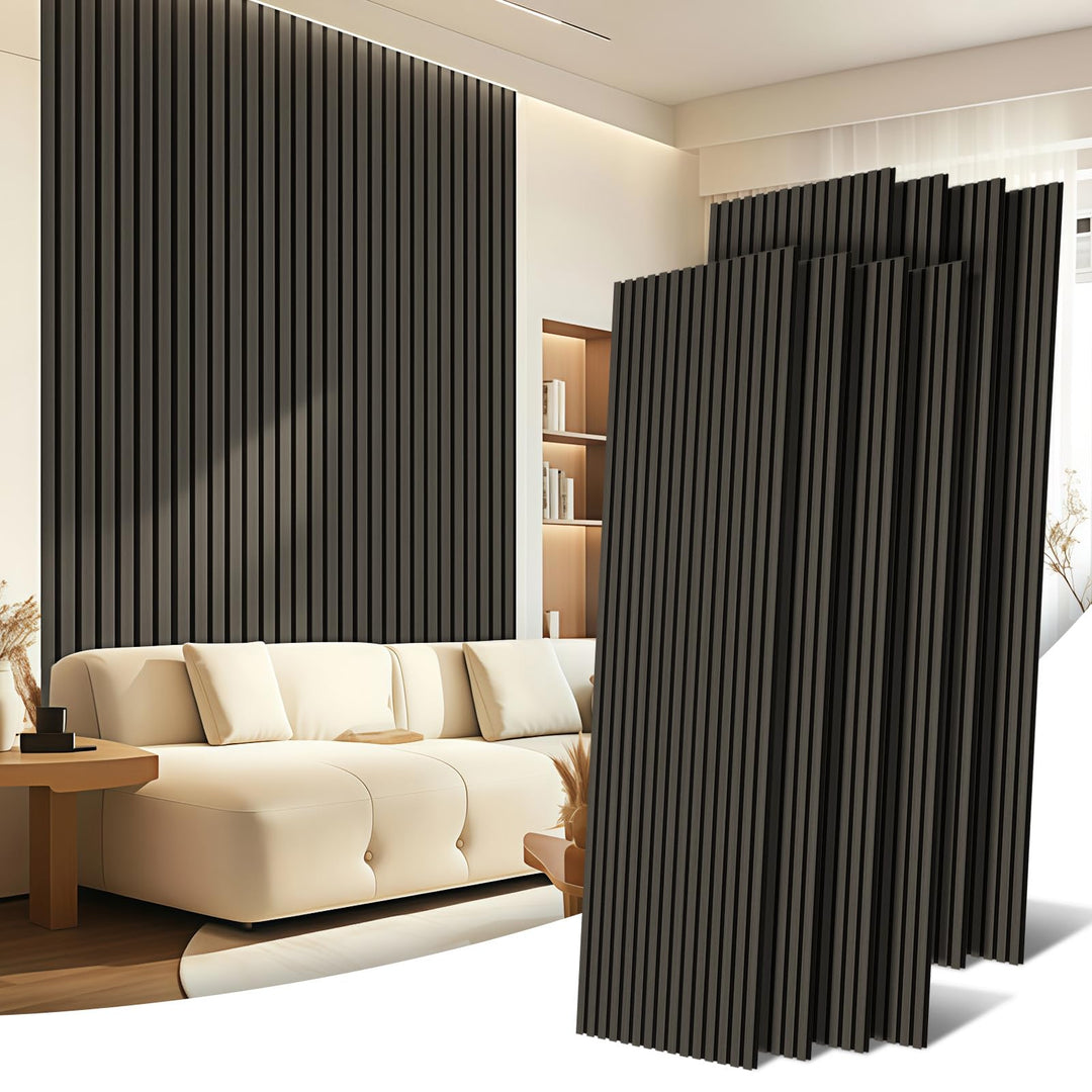 AKK-STAR Akustikpaneele Holz - 11,52 m² (8 Stück 240x60cm) | Schalldämmung, Akustikverbesserung für