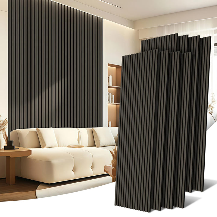 AKK-STAR Akustikpaneele Holz - 11,52 m² (8 Stück 240x60cm) | Schalldämmung, Akustikverbesserung für