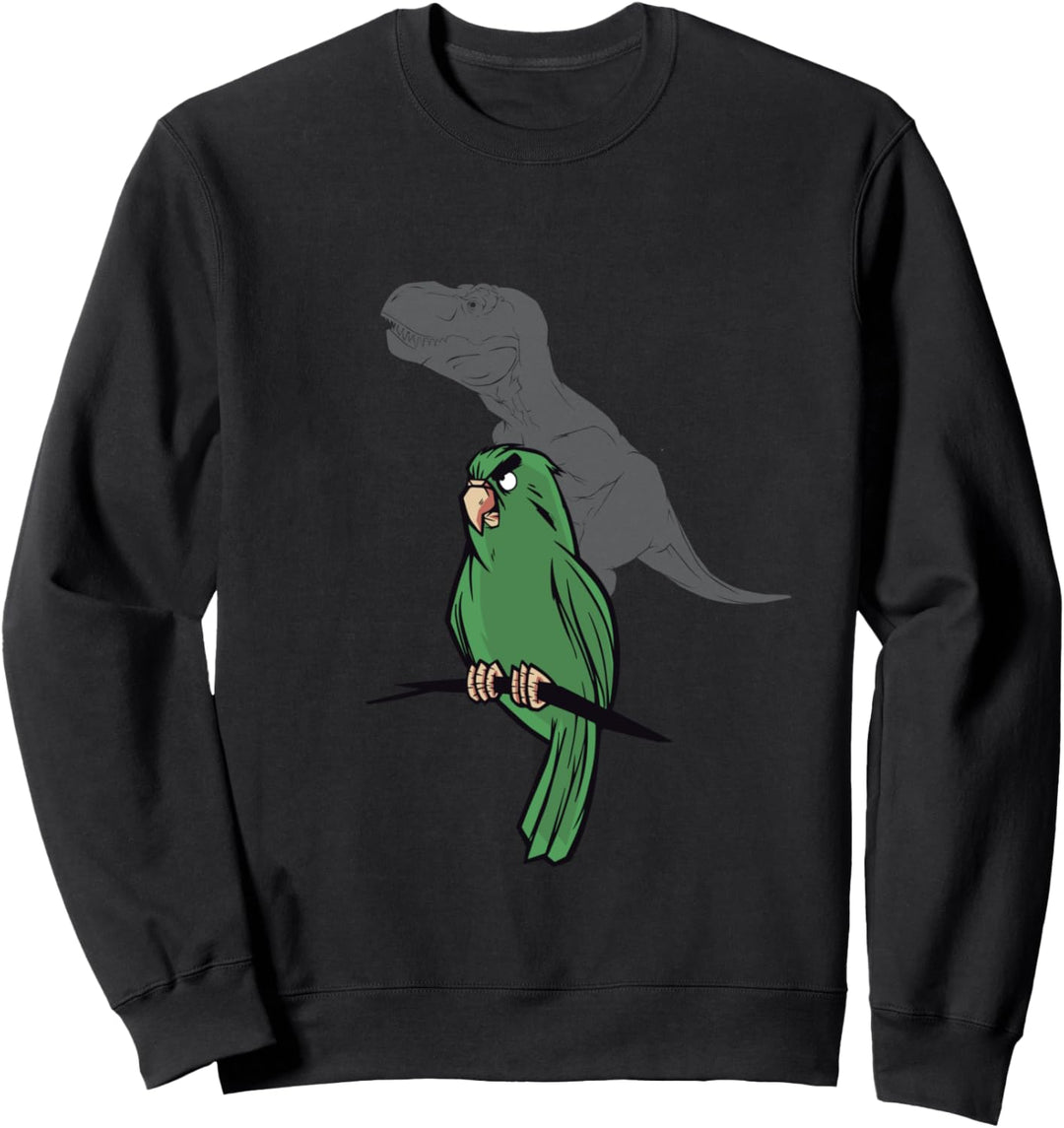 Niedlicher schreiender Papagei lustiger T-Rex Dinosaurier Sweatshirt
