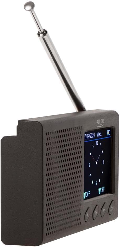 Adler AD 1198 UKW-Reiseradio FM 87,5 108 MHz RDS, bis zu 20 Sender, Bluetooth, mit LCD-Display, Anal