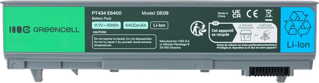 Green Cell Laptop Akku Dell PT434 W1193 4M529 NM631 KY477 MN63 für Dell Latitude E6400 E6410 E6500 E