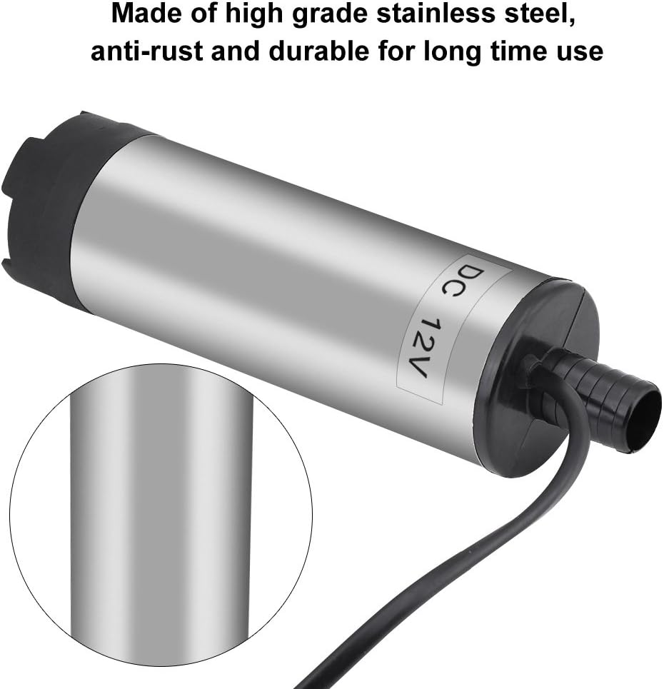 Elektrische Kraftstoffförderpumpe, 51mm abnehmbare Tauch-Dieselkraftstoff-Wasseröl-Elektropumpe, DC