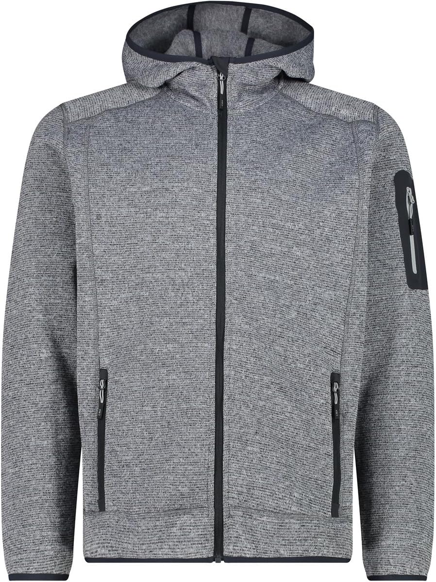 CMP, Fleecejacke für Herren 5XL Ice-Titanio-Nero, 5XL Ice-Titanio-Nero