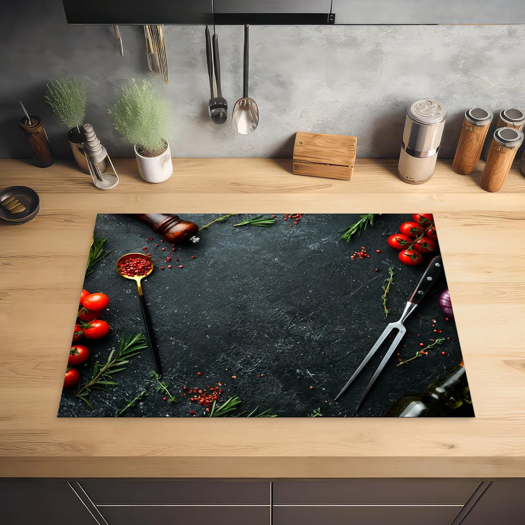 KitchenYeah© Herdabdeckplatte 75x52 cm Einteilig Herdabdeckung Abdeckplatte für Ceranfeld Abdeckung