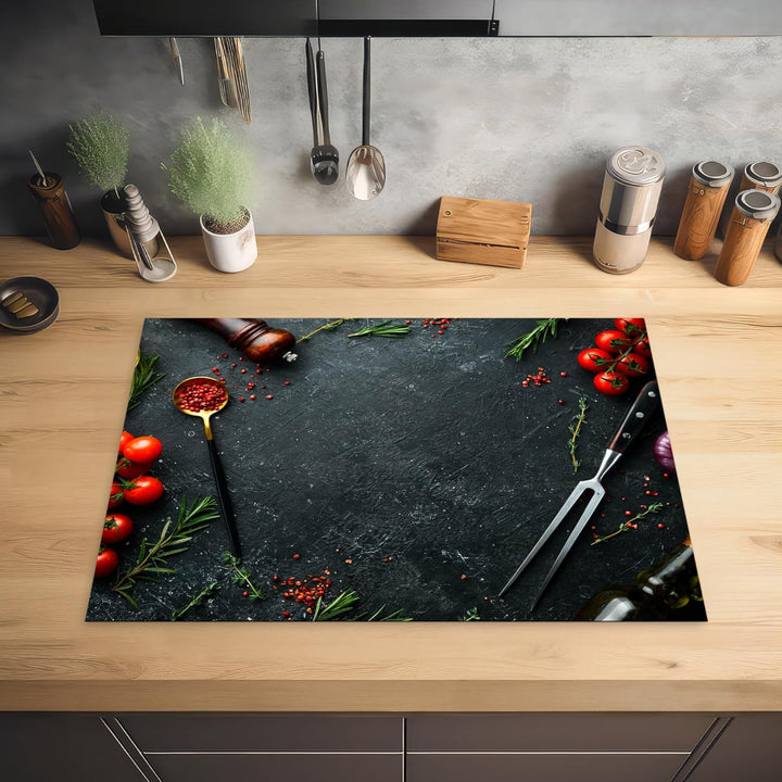 KitchenYeah© Herdabdeckplatte 75x52 cm Einteilig Herdabdeckung Abdeckplatte für Ceranfeld Abdeckung