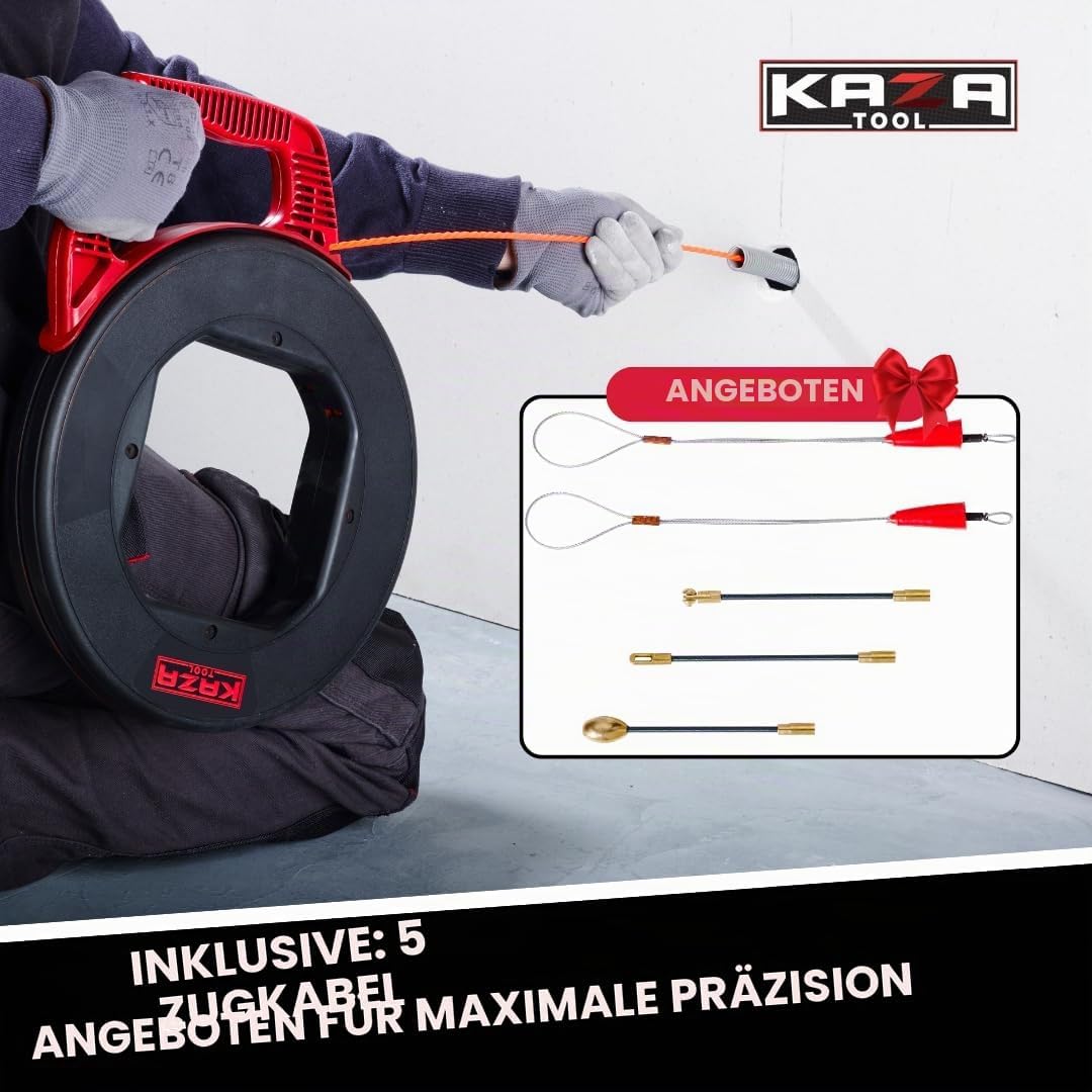 Kabeleinziehilfe - Retractable Spiral - Cable Retraction Aid Shatterproof for Pulling - Pull Wire, C