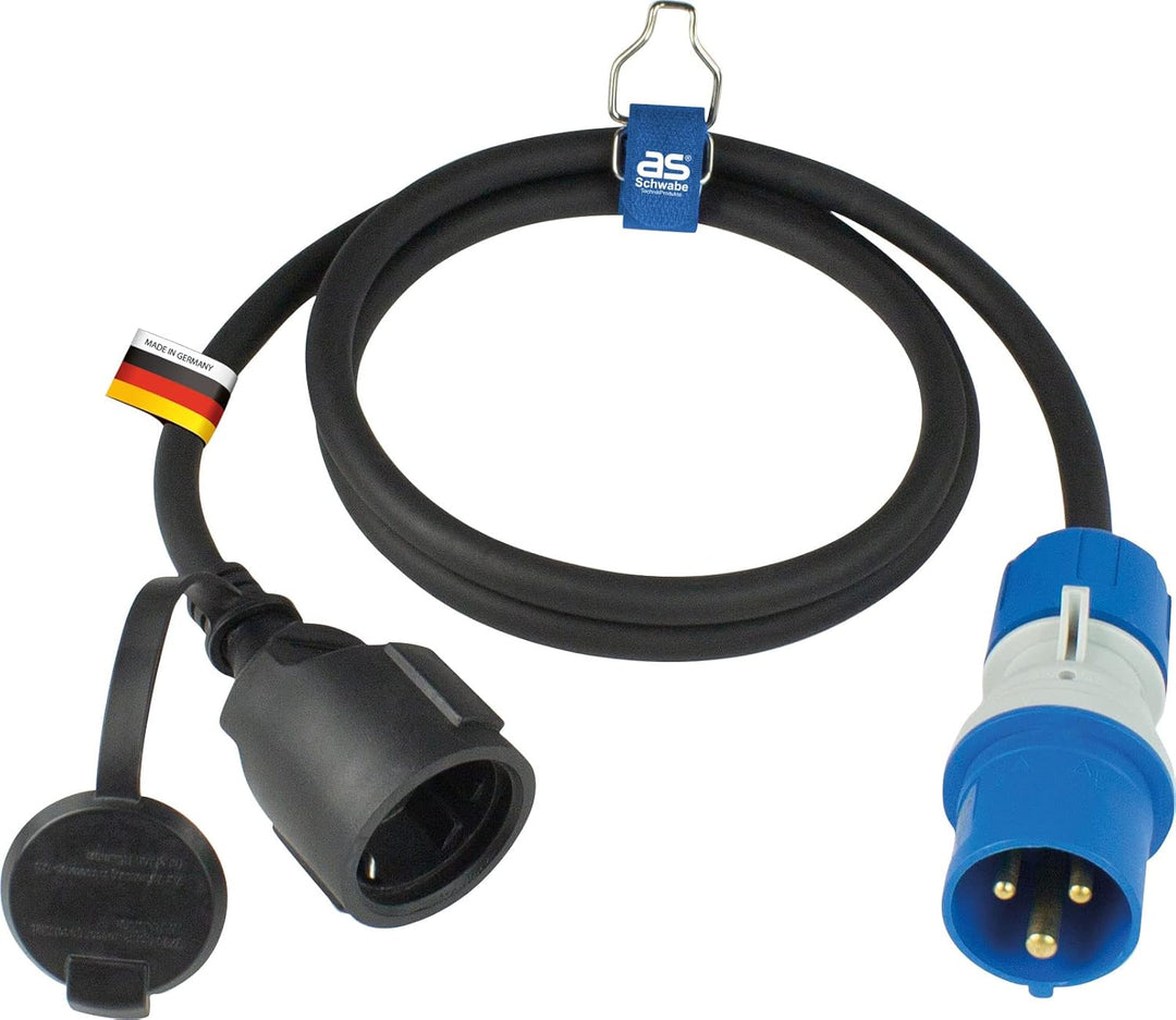 as - Schwabe Camping CEE-Adapterleitung Caravan, Blau 61408 &amp; Camping CEE-Adapterleitung Caravan, 1,