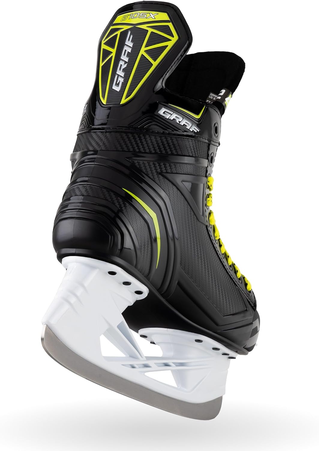 Graf Schlittschuhe G105X Schwarz Gelb Eishockey 28, 28