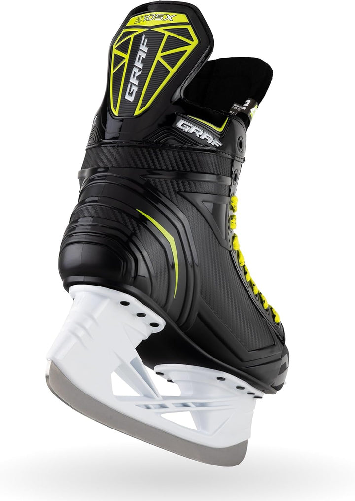 Graf Schlittschuhe G105X Schwarz Gelb Eishockey 43, 43