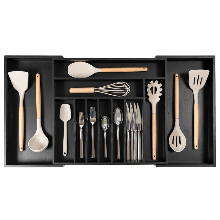 KitchenEdge Plateau à couverts et organisateur d'ustensiles pour tiroirs de cuisine, extensible jusq