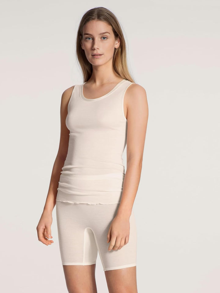 CALIDA True Confidence Tank-Top aus Wolle-Seide Damen, aus Merinowolle und Seide, wärmend, temperatu