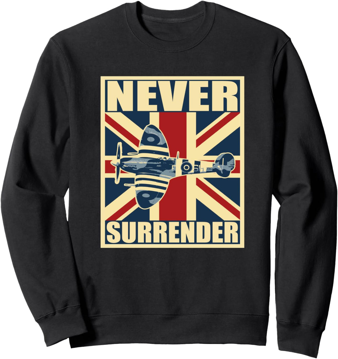 Spitfire Aircraft WW2 Airplane Aeroplane War Plane Men Sweatshirt