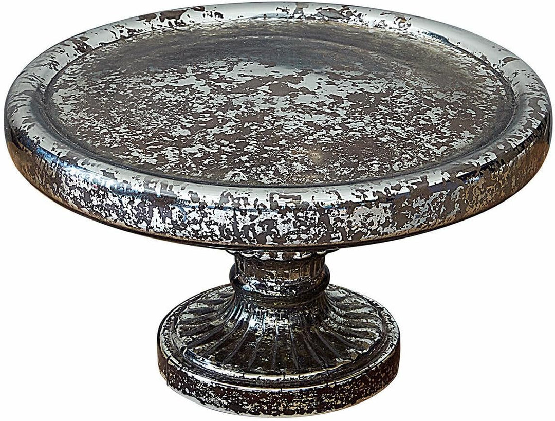 Loberon Etagere Incantesse, Mundgeblasen, von Hand Gefertigt, Bauernsilber-Finish, Nostalgisches Fla