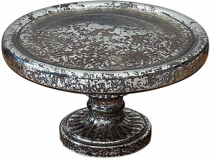 Loberon Etagere Incantesse, Mundgeblasen, von Hand Gefertigt, Bauernsilber-Finish, Nostalgisches Fla
