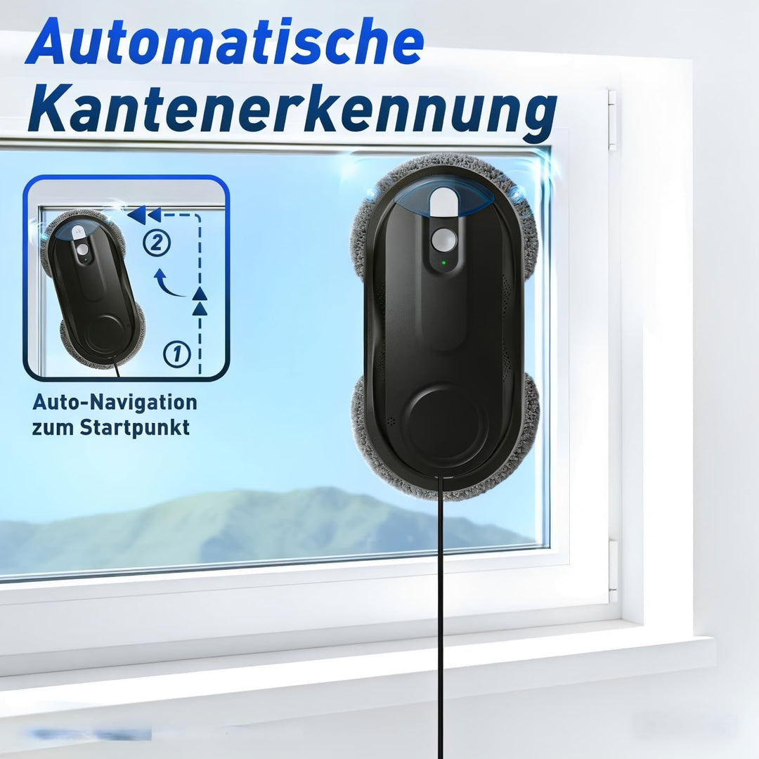 KKI Fensterreinigungsroboter, automatischer Fensterreiniger-Roboter, Dual-Spray, max. 3200 Pa, KI-Pf