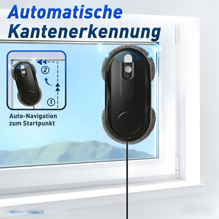 KKI Fensterreinigungsroboter, automatischer Fensterreiniger-Roboter, Dual-Spray, max. 3200 Pa, KI-Pf