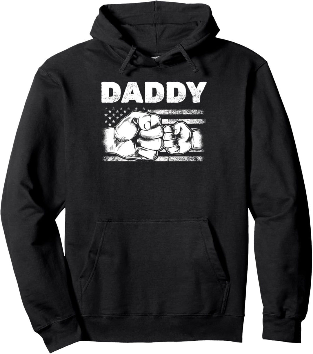Patriotische Daddy US-Flagge Dad & Son Fist Bump American Daddy Pullover Hoodie