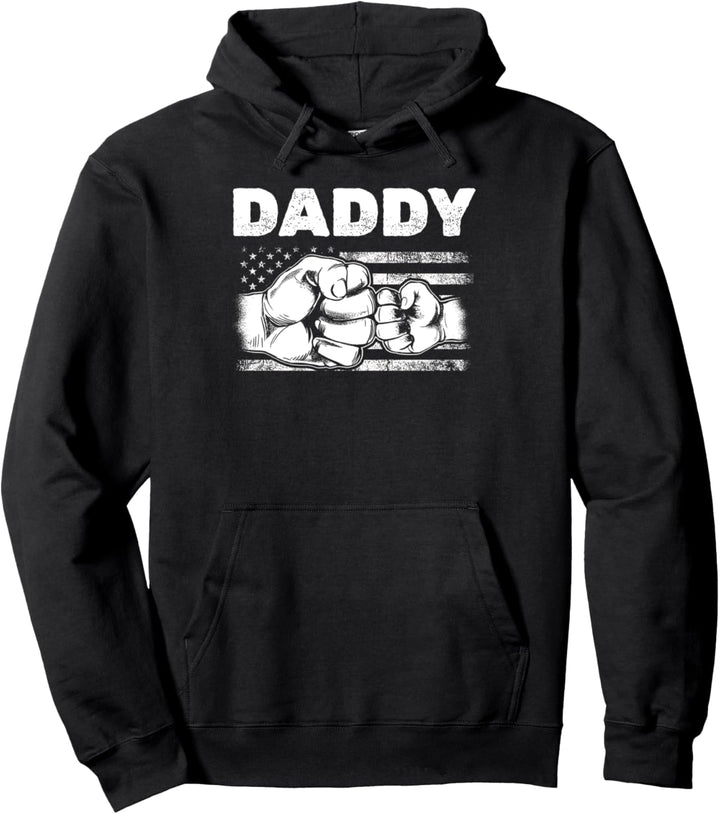 Patriotische Daddy US-Flagge Dad & Son Fist Bump American Daddy Pullover Hoodie