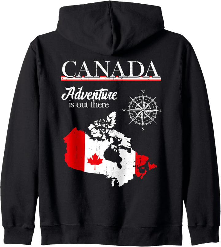 Kanada - Adventure Is Out There - Kanadische Flagge Kapuzenjacke