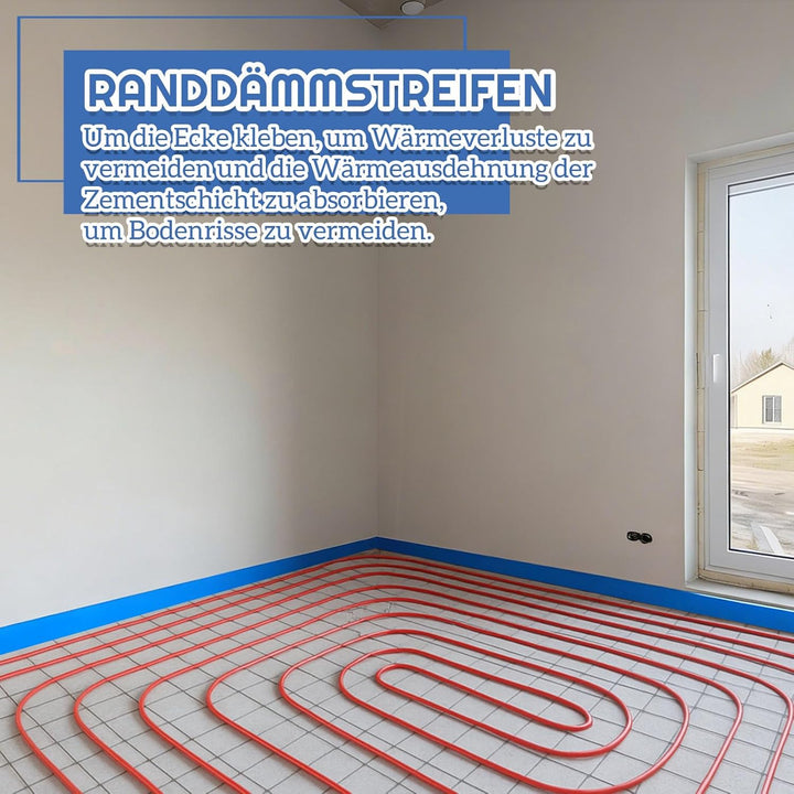 Xuniea Randdämmstreifen Selbstklebend für Ausgleichsmasse Randdämmung Behnfugenband Randdämmstreifen
