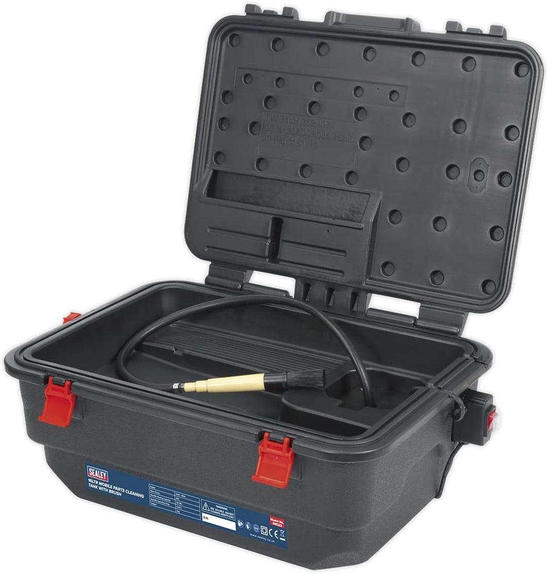 SEALEY SM222 660 x 250 x 460 mm Mobile Teile Reinigung Tank mit Bürste