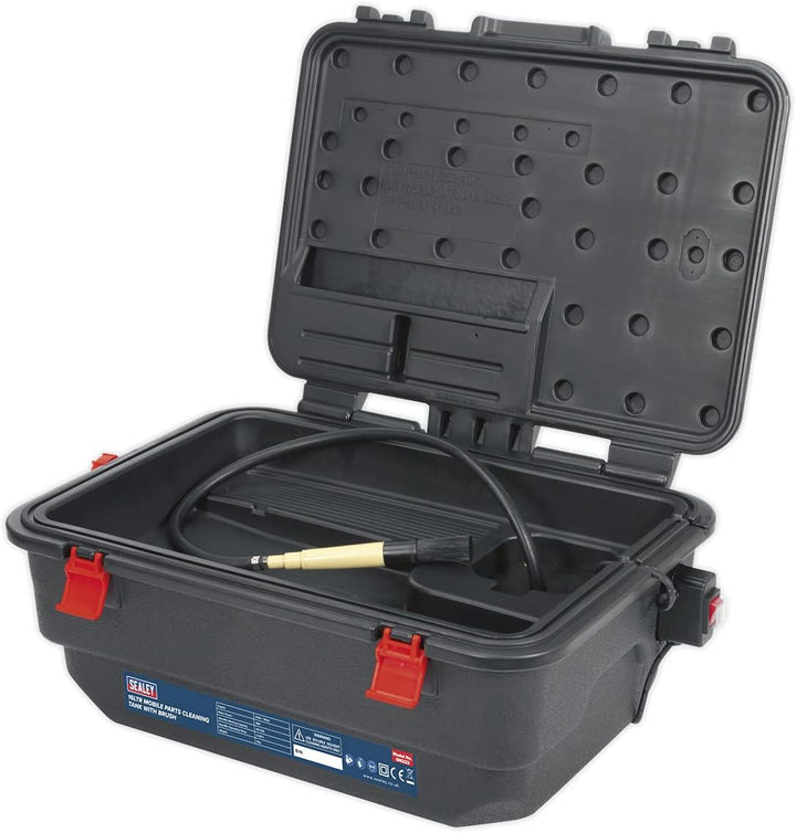 SEALEY SM222 660 x 250 x 460 mm Mobile Teile Reinigung Tank mit Bürste
