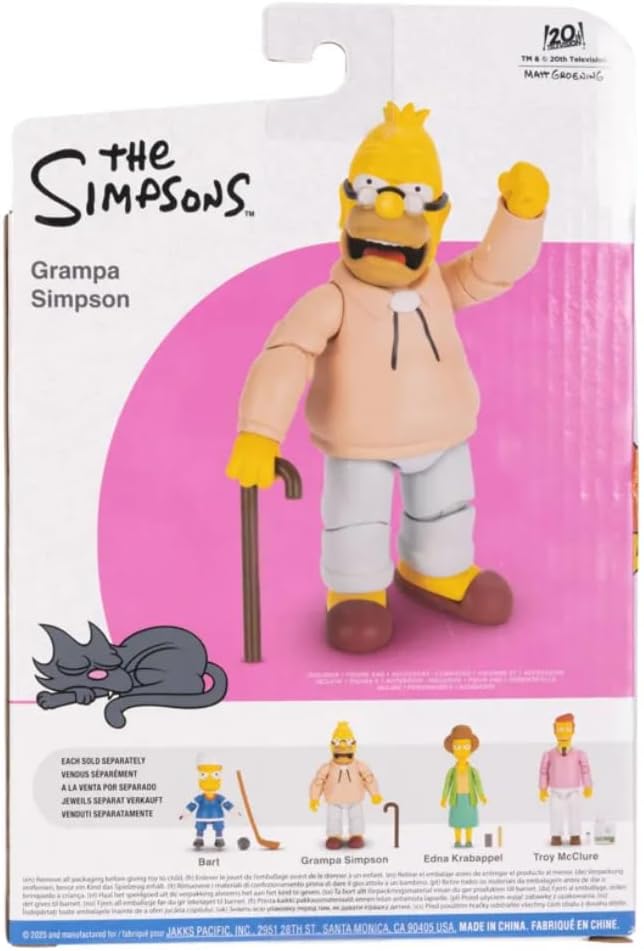 The Simpsons Grampa Simpson mit Gehstock, 12,7 cm