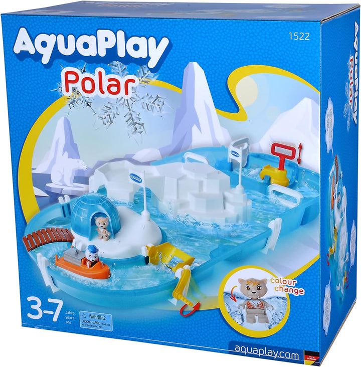 AquaPlay - Polar - Wasserbahn mit Eisberg, Stausee und Rampe für einen Wasserfall, inklusive Spielfi