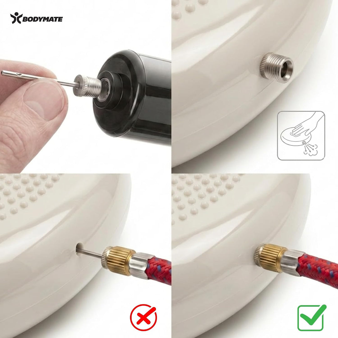 BODYMATE Balance Kissen mit Pumpe, Ø 34 cm | Propriozeptives Kissen, instabiles Kissen, aufblasbares