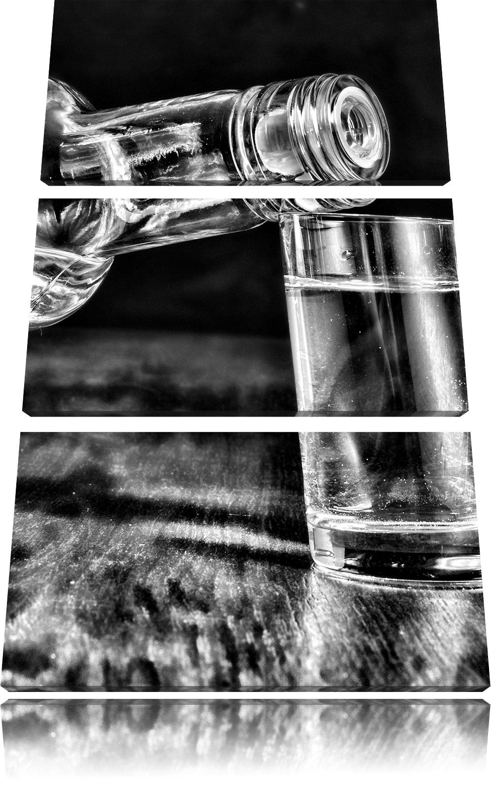 Pixxprint Vodka Whisky Party als Leinwandbild/Grösse: 3 Teilig (120x80 cm) cm/Wandbild/Kunstdruck/fe