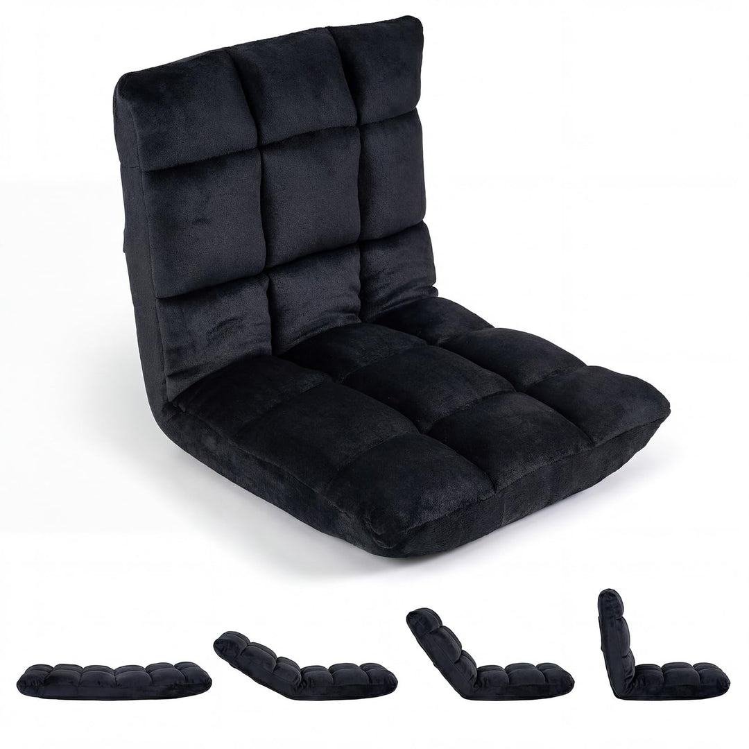 RELAX4LIFE Bodenstuhl Klappbar, Bodensessel mit Verstellbarer Rückenlehne &amp; Liegefunktion, Relaxsess