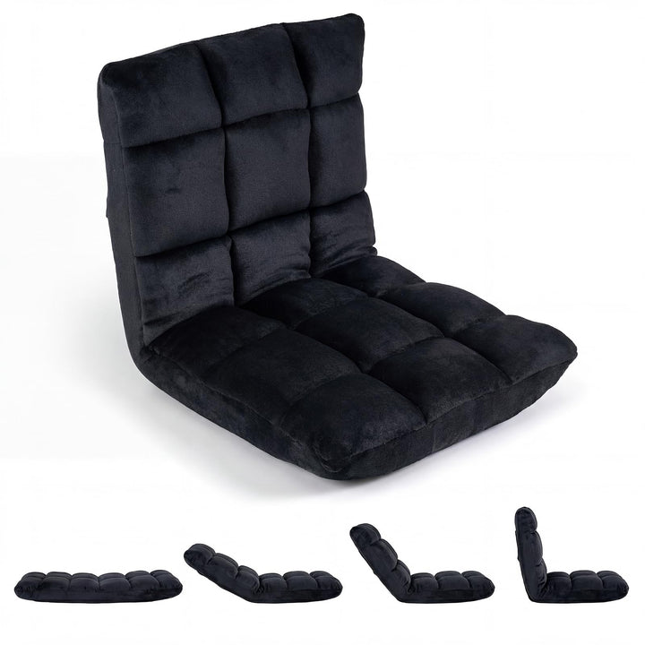 RELAX4LIFE Bodenstuhl Klappbar, Bodensessel mit Verstellbarer Rückenlehne &amp; Liegefunktion, Relaxsess