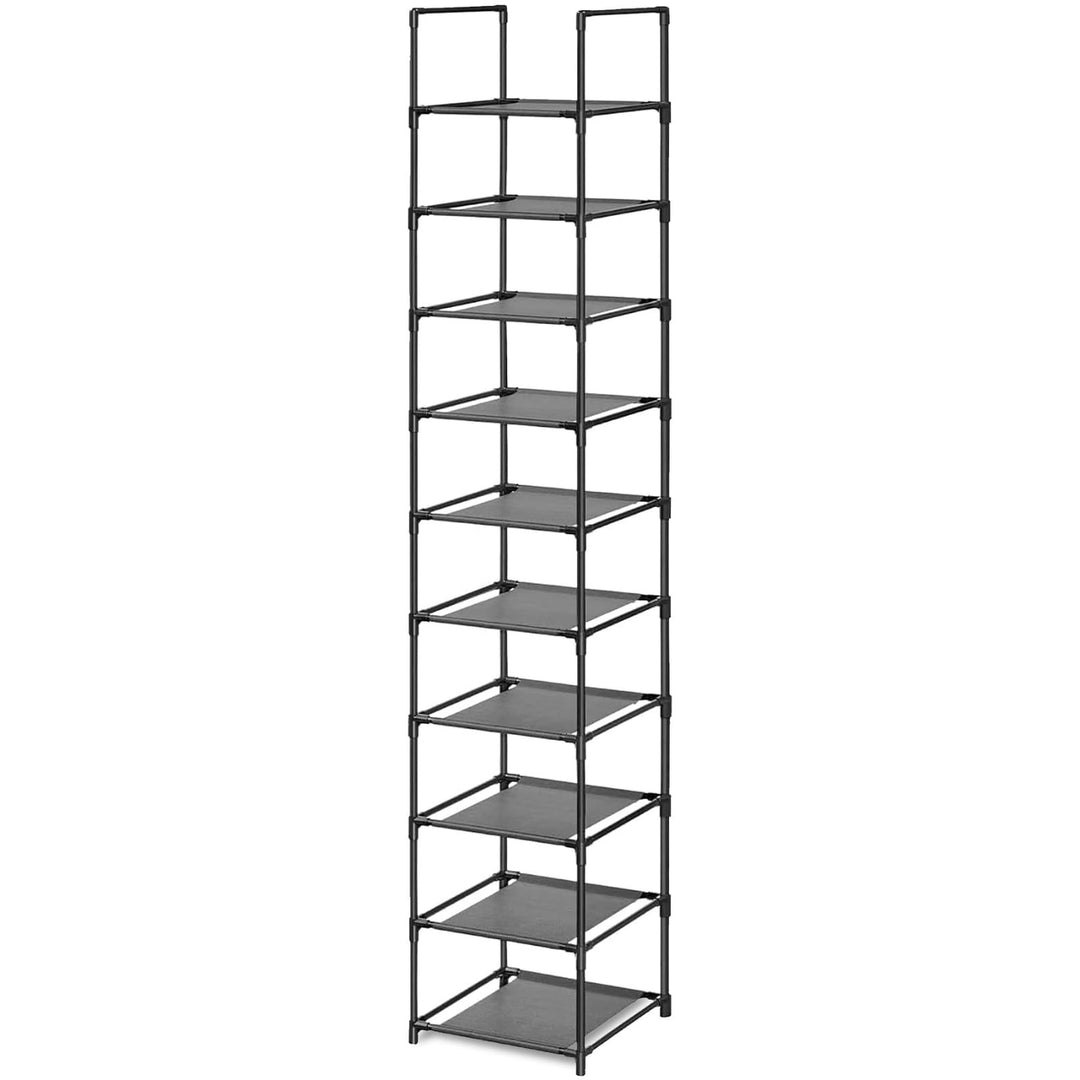 edihome, Schuhregal, 10 Ebenen, (33 x 33 x 173 cm), Schuhschrank Schmal, Schmale und hohe Schuhregal