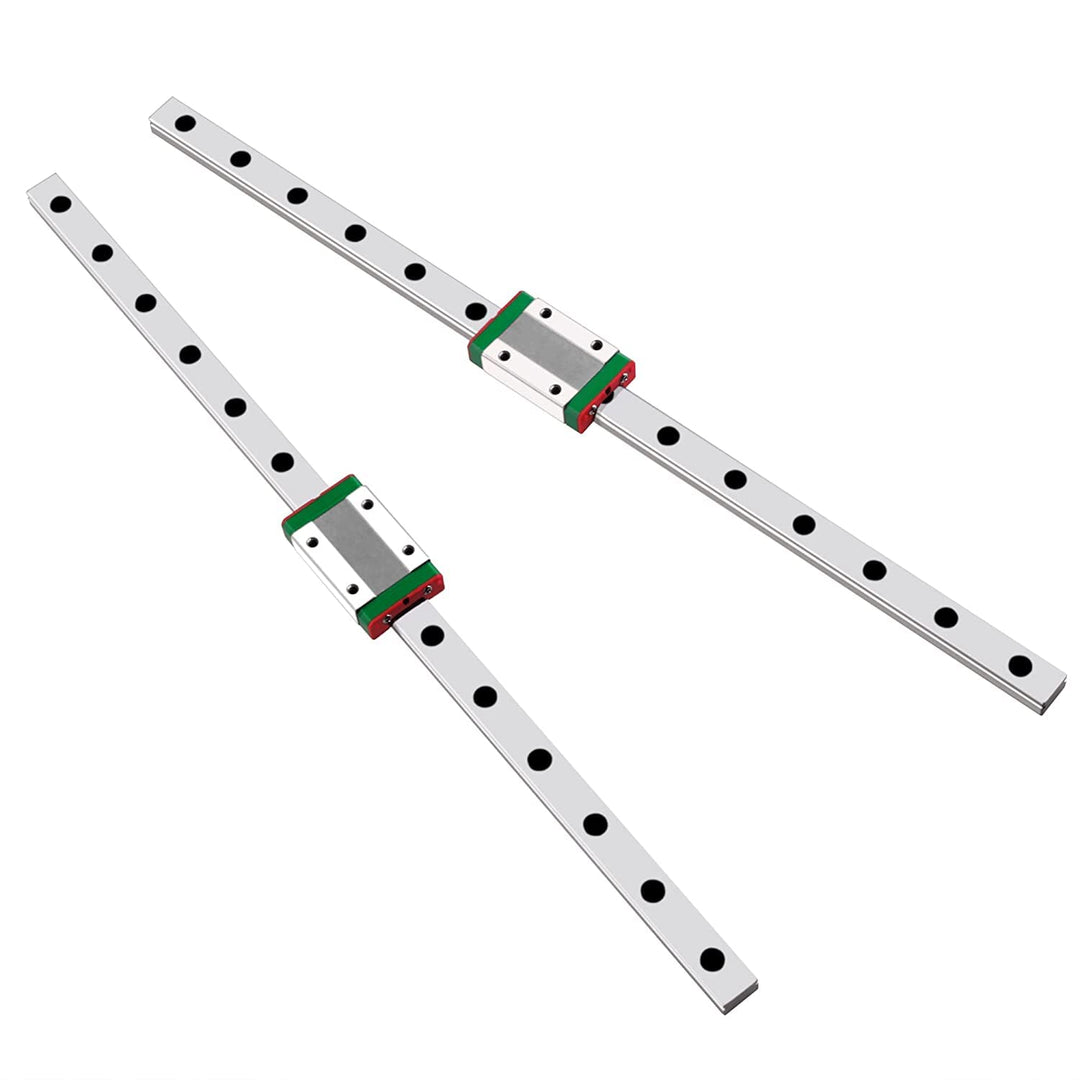 CNCMANS 2 Stück MGN12 300mm Linearführung Miniatur Lineare Schienenführung mit 2 Stück MGN12H Carria