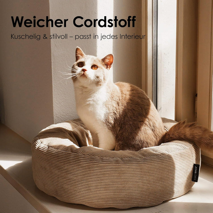 LucyBalu® Nest Katzenbett waschbar für kleine & grosse Katzen | Katzenschlafplatz | Katzenkissen | K