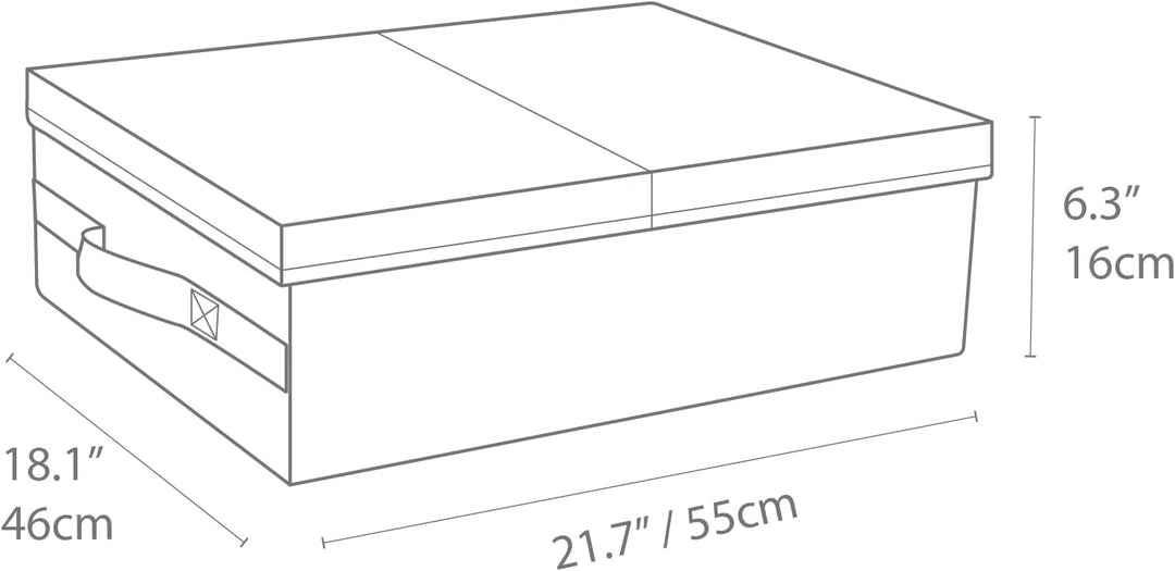 BIGSO Unterbett Aufbewahrungsbox – faltbare Box mit Griffen für Decken, Kleidung, Kissen, Spielzeug