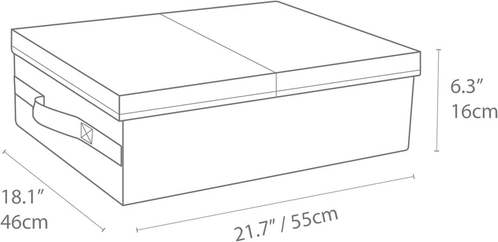 BIGSO Unterbett Aufbewahrungsbox – faltbare Box mit Griffen für Decken, Kleidung, Kissen, Spielzeug