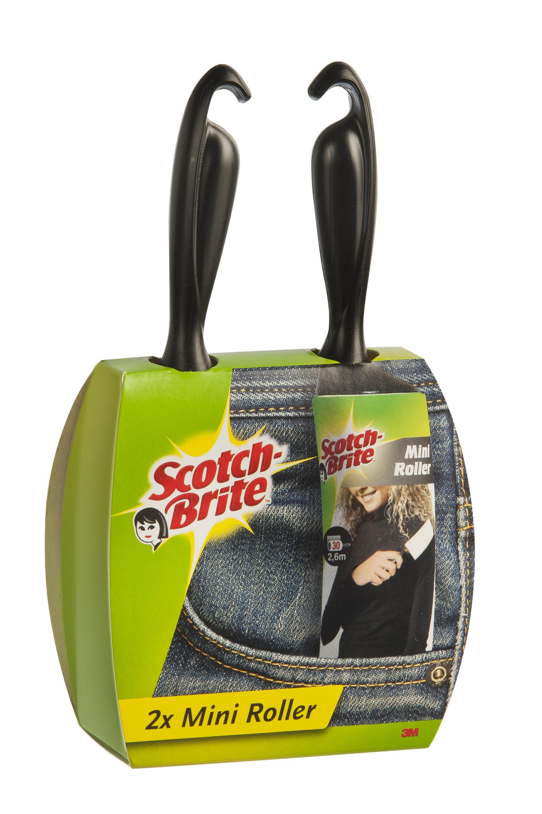 Scotch-Brite 836RMIN2 Mini Kleiderroller Travel 2-er Pack, je 30 Blatt 2.6 m