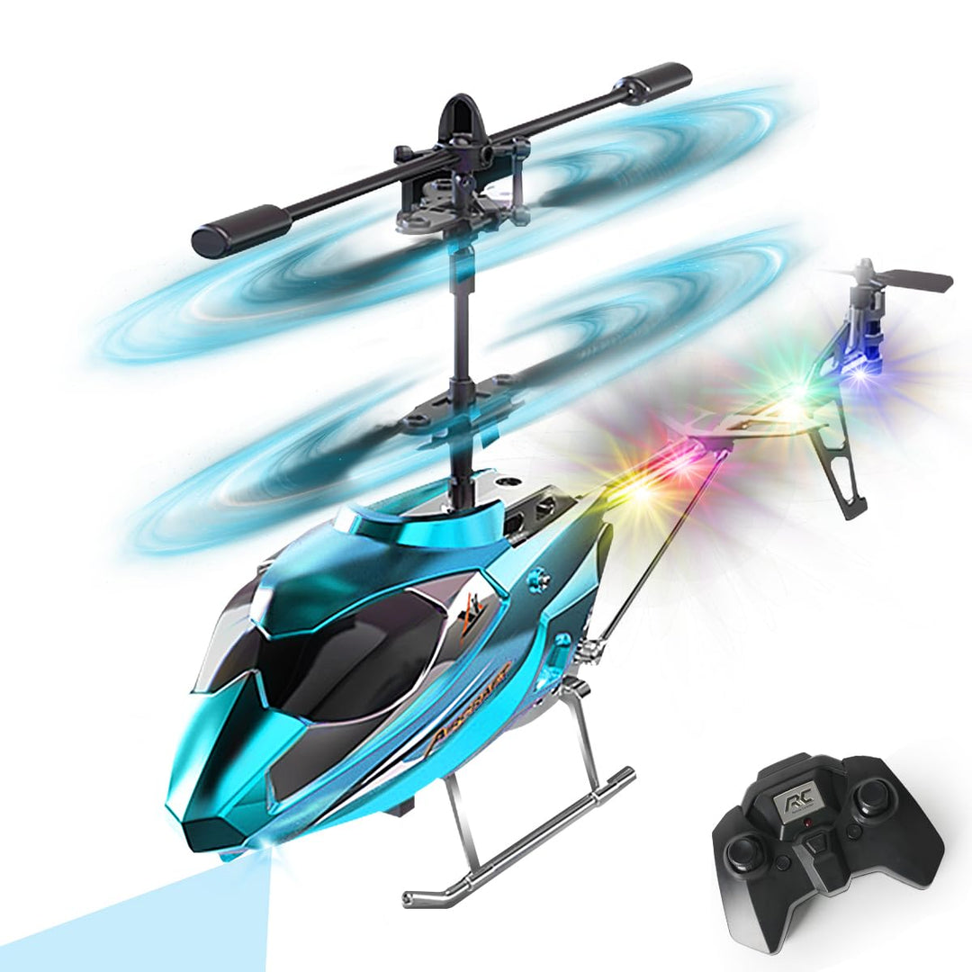 VATOS RC-Hubschrauber für Jungen, 2.4G Ferngesteuerter Hubschrauber mit LED-Licht für Kinder ab 12 J
