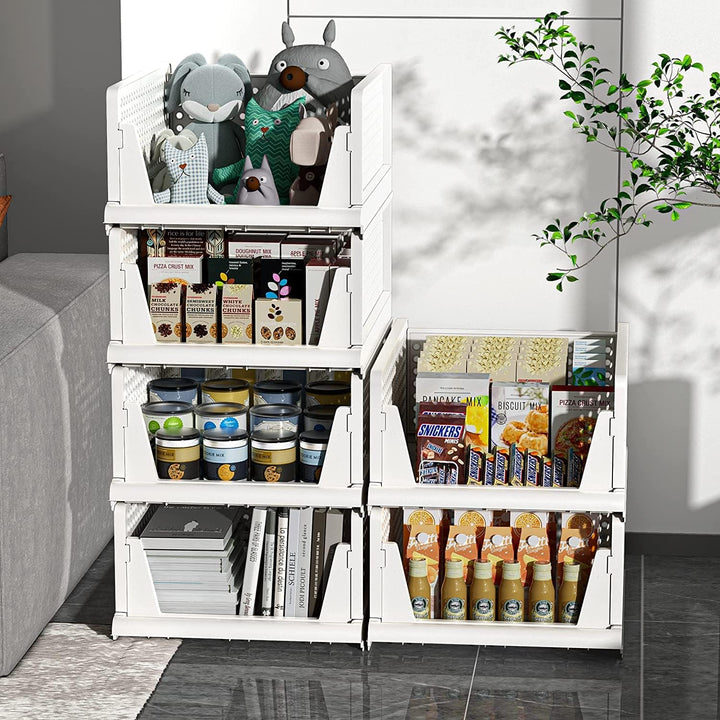 ZPONEED 8 Stück Faltbaren Kleiderschrank Organizer, Schrank Organizer Aufbewahrungsboxen, Stapelbare