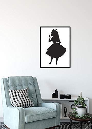 Disney Wandbild von Komar | Alice Silhouette | Kinderzimmer, Babyzimmer, Dekoration, Kunstdruck | Gr