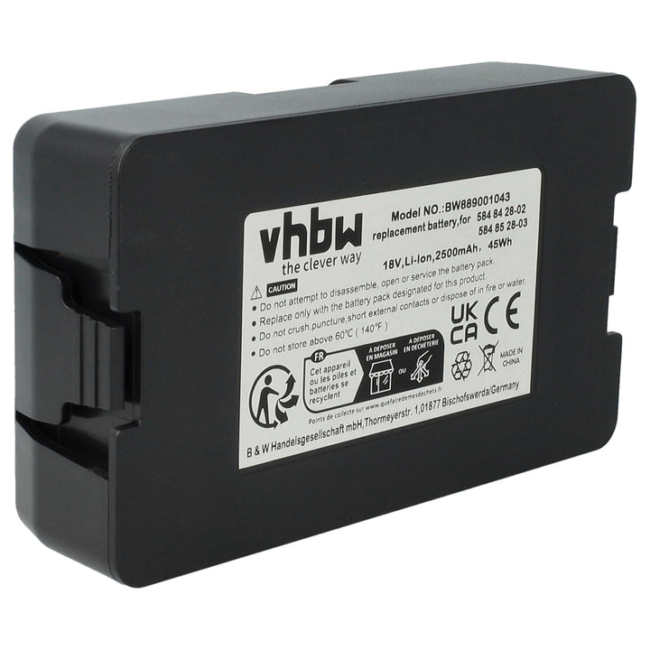 vhbw Akku kompatibel mit Husqvarna Automower 315 (2020), Mark II (2022) Rasenroboter (2500mAh 18V Li